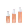 Botellas de Spray Transparentes de Presión 60/80/100ml Botellas de Spray Hidratante Plástico PET Botellas Dispensadoras Cosméticas