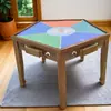 Mesa pentagonal de madera maciza ajedrez y juego de cartas mesa Guandan mesa hexagonal Gouji mesa pata de perro mesa Dou Dizhu mesa Baohuang octagonal
