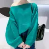 Comercio Exterior Transfronterizo Estilo Otoño e Invierno Chica Popular Estilo Perezoso Suelto Manga Larga Hombros Descubiertos Un Hombro Hueco Suéter de Punto