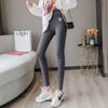 Calças de Veludo Novas de Outono e Inverno para Uso Externo, Leggings Cinzas para Mulheres, Cintura Alta, Tamanho Grande, Mm Gordinha, Pés Pequenos, Calças Térmicas, Calças de Algodão