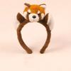 Tiara fofa de guaxinim feminina, presilha de cabelo de panda de desenho animado, faixa de cabeça para lavar o rosto, show de fotos do zoológico turístico de Chengdu