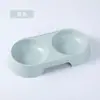 Tazón doble para mascotas agua y comida integrado tazón para gatos tazón para perros tazón para beber agua tazón para alimentar tazón para alimentar perros tazón dividido para gatos macaron