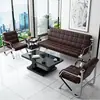 Juego de Sofá y Mesa de Café para Recepción de Negocios, Reuniones y Negociaciones Sencillas, Sofá de Oficina Moderno de Tres Plazas de Arte en Hierro