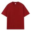 Camiseta Pesada de Algodão Penteado com Gola Redonda, 260g, Espessa, com Logo Personalizado, Estilo Básico de Marca Tendência, Camiseta Base de Cor Sólida, em Estoque