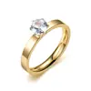 Conjunto de 3 peças estilo coreano de luxo leve de anéis de aço inoxidável cravejados de diamantes para mulheres, anel de diamante de zircônia microincrustado, joias de mão da moda