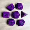 Juego de Dados Poliedros D&D con Patrón de Mármol, Color Mixto Transparente D4D6D8D10D12D20 Caras, Coc, Juego de Mesa, Juego de Siete Piezas