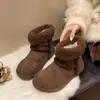 Botas de Nieve Birkenstock de Invierno para Mujer con Felpa Cálida Botines Cortos Zapatos de Algodón Estilo Piel para Mujer Suela Plana 2026 Noreste Nuevo Grande