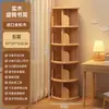 Estante de Livros Giratória Toda em Madeira Maciça, Estante Infantil, Rack de Armazenamento, Armário de Sala de Estar, Vitrine Simples, Armário de Armazenamento de Livros Ilustrados de Canto