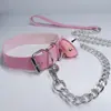 YSF Productos para Adultos Collar Cuello Venta al por Mayor Juguete de Cuero Correa Negra Ropa de Flirteo Sexual SM Portátil