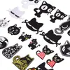 Comércio exterior homens e mulheres Bebê desenho animado patch bordado tecido pasta roupas pasta para passar adesivos traseiros Gato Branco Gato Branco Gato Preto