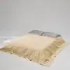 Lençol de Cama de Algodão de Fibra Longa de Alta Densidade Estilo Hotel, Peça Única, 100% Algodão Puro, Lençol de Cetim para Dormir Nu, Lençol de Elástico para Cama de Solteiro