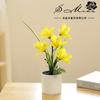 Orquídea de flor artificial pequeno bonsai flor artificial fornecimento direto da fábrica decoração criativa decoração de interiores planta artificial vaso artificial