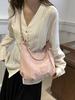 Bolsa de grande capacidade feminina 2024 Nova moda Coreia do Sul Bolsa de ombro para todos os jogos Bolsa transversal Bolsa de classe de estudante