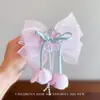 Corona Infantil Moño Grande Perla Goma para el Pelo Súper Hada Tulipán Borla Cuerda para el Pelo para Moño de Niñas Accesorios para el Cabello Cuerda para la Cabeza
