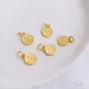 Pingente Flor de Lótus Cabaça Marca da Fortuna Folhas de Cerejeira Patinha de Gato Veado Banhado a Ouro 18K Fosco Pingente para Pulseira DIY