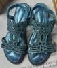 Zapatos Planos Estilo Nuevo 2024 para Mujer, Estilo Étnico Bohemio, Pedrería Floral, Cómodos y Versátiles, Zapatos de Mujer con Punta Abierta, Tacón Plano