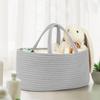 Cuerda de Algodón Tejida Pañal Bebé Disper Caddy Desmontable Plegable Bolsa de Mamá Cesta de Almacenamiento de Pañales