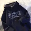 Moletom com Capuz Estilo Retrô Americano 2025 Masculino Outono e Inverno Veludo Espessado Marca Tendência Tamanho Grande Solto Versátil Jaqueta Top Tendência