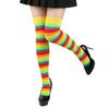 Medias a Rayas de Arcoíris Calcetines por Encima de la Rodilla para Mujer Accesorios de Disfraz para Fiesta Navideña Show Danza Calcetines de Rayas de Colores al Mayoreo