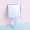 Espejo con asa de dibujos animados, venta al por mayor, portátil, para dormitorio de estudiantes, pequeño espejo de tocador, simple, mini espejo cuadrado