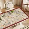 Jogo Americano Floral Fresco, Sem Lavagem, Impermeável, À Prova de Óleo, Protetor de Mesa, PVC Antiescaldante, Luxo Leve, Jogo Americano de Alta Qualidade