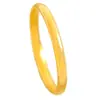 Pulsera Baifu de Estilo Similar con Forma de Locha Dorada y Arena Dorada de la Joyería Puzuo, Nuevo Estilo Chino, Pulsera Sólida de Boca Cerrada para Mujer