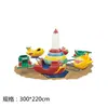 Silla giratoria exterior para niños de jardín de infantes, carrusel eléctrico grande de fibra de vidrio, camión de madera, caballo de madera, equipo de parque de atracciones