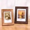 Moldura de Foto Rústica Americana em Madeira Maciça para Mesa / Moldura de Foto Criativa de Madeira de 6/7 Polegadas Moldura Decorativa para Fotos de Casamento de Estúdio
