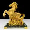 Adorno del Caballo Dorado del Zodiaco: Éxito Instantáneo, Decoración para Atraer Riqueza para Escritorio de Oficina, Mostrador de Caja, Ceremonia de Apertura, Regalo de Cumpleaños