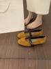 Zapatos Mary Jane Retro Franceses de Gamuza con Punta Redonda, Correas con Hebillas Dobles y Zapatos Planos de Ballet Bajos para Mujer
