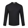 "Camiseta Básica Modal" es una camiseta de manga larga básica de color liso, amigable con la piel, suave y cómoda, de corte holgado y estilo casual, tanto para hombres como para mujeres.