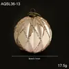 Nueva Bola de Navidad de 8 cm en Color Champaña con Purpurina y Polvo Dorado, Adorno Decorativo Vintage para Colgar en el Árbol de Navidad