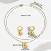 Conjunto de Joyería para Mujer Estilo Marino Europeo y Americano Transfronterizo Diseño Niche de Aretes con Incrustaciones de Concha y Piedras Preciosas Collar Largo Versátil