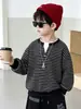 Sudadera con Felpa para Niños Otoño e Invierno Estilosa Ropa Coreana para Niños 2026 Nueva Moda Versátil para Bebés Capa Base