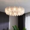 Lámpara de araña creativa no estándar para el hogar, decoración artística personalizada, lámpara de plumas para salón, lámparas de dormitorio