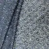 Tela Base de Malla Descuento con Bordado de Lentejuelas, Bordado Completo de Lentejuelas con Perlas Redondas, Ropa de Desempeño para Vestido de Noche