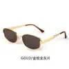 Nuevo Estilo Old Money Retro Moda Gama Alta Redondo Adelgazante Gafas de Sol para Mujer Estilo Callejero Ins Montura de Metal Gafas de Sol