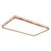 Lámpara de Sala Lámpara de Techo Color Nogal Sencillo Lámpara de Dormitorio Retro Estilo Mid-Century Protección Ocular Ola Rectangular Lámpara Principal de Pasillo