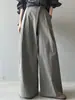 Pantalones casuales de pierna ancha para mujer, de otoño, tiro alto, corte holgado, adelgazantes, con estilo relajado, de pierna recta, fluidos, hasta el suelo.