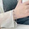 Pulsera de plata de ley S925 con perla rota, pulsera de lujo ligera y versátil para mujer, pulsera elegante de alta calidad para novias.