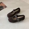 Zapatos Mary Jane dulces y de diseño único para niñas, punta redonda, nuevo estilo de otoño 2026 para mujer, zapatos bajos de una correa