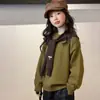 Nova coleção de outono para meninas: Conjunto de suéter tipo xale estilo coreano, calça xadrez larga e grossa, top de tricô com gola redonda