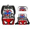 Llegada Nueva Transfronteriza Spider-Man Mochila Escolar Set de Tres Piezas Estuche de Lápices de Dibujos Animados Bolso Pequeño Mochila de Gran Capacidad