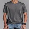 [Camiseta de algodón talla europea] Camiseta de algodón talla europea Transfronteriza Color puro Lisa Clara Una pieza Venta al por mayor Manga corta Aliexpress Amazon