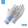 Luvas de protetor solar Luvas de seda de gelo anti-ultravioleta femininas Equitação antiderrapante Condução Primavera e verão Luvas finas Cool L2P1