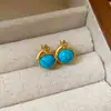 Brincos Redondos de Resina Dupla Face Estilo Étnico Retrô, Elegantes da Moda, Brincos Personalizados Versáteis, Luxo Acessível e Brincos de Alta Qualidade