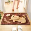 Alfombra de Piso de Imitación Cachemir de Oveja de Dibujos Animados, Alfombra de Baño Engrosada Absorbente de Agua Antideslizante, Felpudo de Entrada, Alfombra Engrosada Resistente a la Suciedad