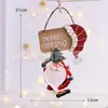 Decoração de Natal pequeno pingente resina rattan anel retrô nostálgico homem velho decoração europeia layout de cena de árvore de Natal