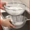 Cesta escurridora, lavabo para lavar verduras de acero inoxidable 316, tazón para lavar y enjuagar arroz, tazón de cocina para lavar y escurrir frutas, filtro de agua para enjuagar arroz