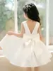 Traje de Actuación de Cumpleaños para Coro Infantil Vestido de Dama de Honor Vestido de Novia para Niña Pequeña Vestido Blanco de Princesa